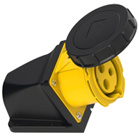 Pin and Sleeve Receptacle Outlet Devices with Box 888-1144-NS IEC 60309 Surface Mount Receptacle with Box, IP67 Rated, 30 Amp 120 Volt, 4H, IEC 309 International Pin and Sleeve Devices 